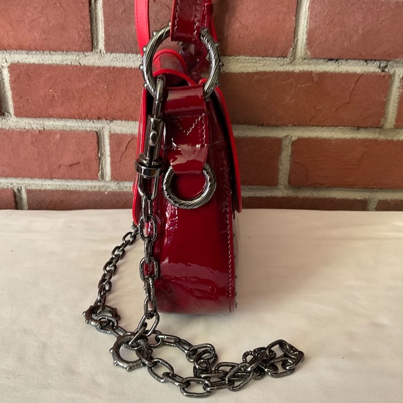 Zadig & Voltaire Kate Wrinkle Burgundy Patent Leather Crossbody Shoulder Bag NWT - Picture 11 of 16